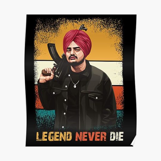 Discover Legend Sidhu Moose Wala Premium Matte Vertical Poster