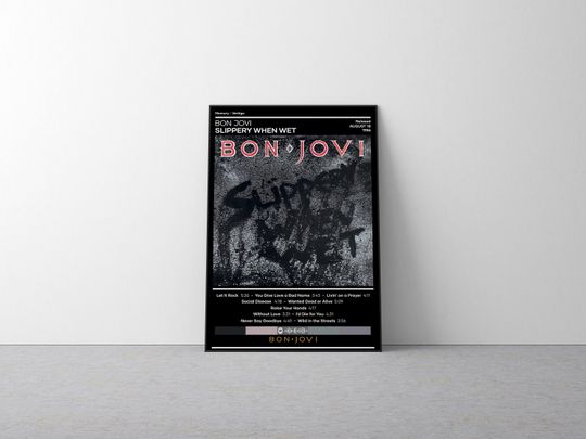 Discover Bon Jovi Slippery When Wet Poster