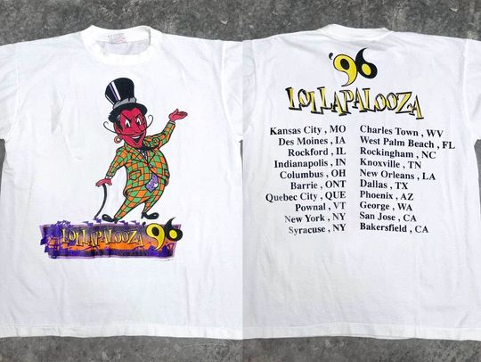 Discover Lollapalooza '96 T-Shirt, Lollapalooza Tour 1996 T-Shirt,