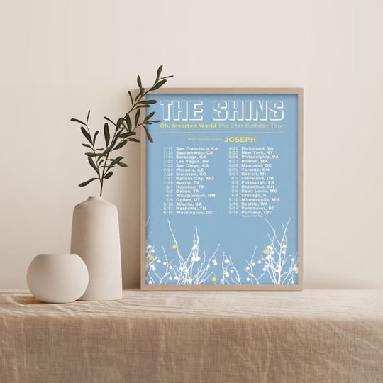 Discover The Shins Oh Inverted World 21st Birthday Tour Poster - The Shins Tour 2022 Poster