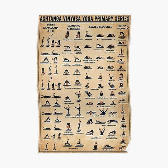 Discover Ashtanga vinyasa yoga primary series Premium Matte Vertical Poster