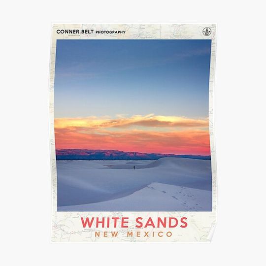 Discover White Sands Poster Premium Matte Vertical Poster