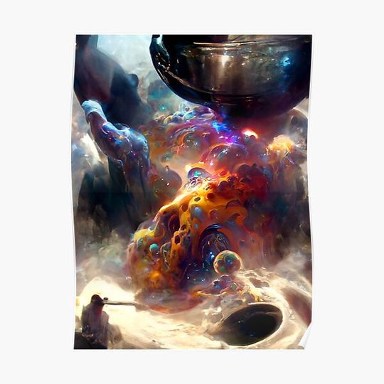 Discover The Universe bubbling out of a Cauldron Premium Matte Vertical Poster