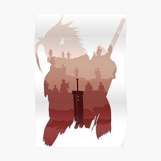 Discover Crisis Core Ending, Zack Fair Hero Premium Matte Vertical Poster