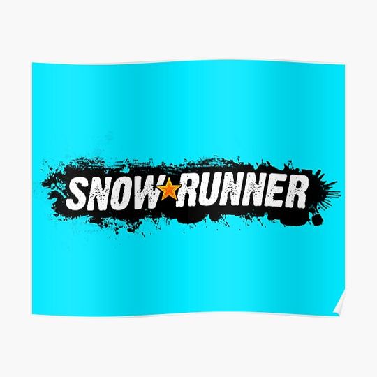 Discover Snowrunner Title Screen Logo Design Premium Matte Vertical Poster