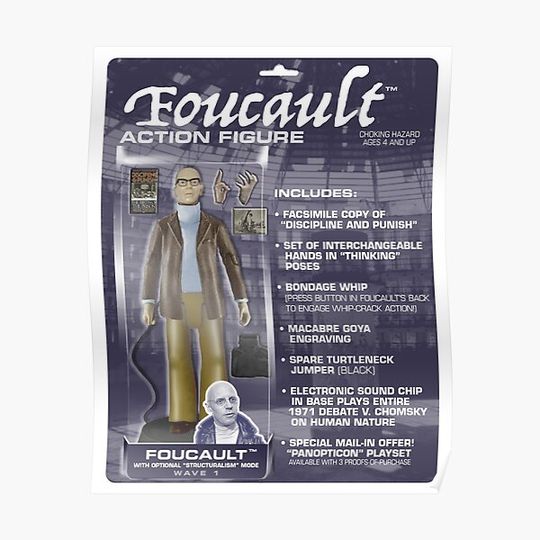 Discover Foucault Action Figure Premium Matte Vertical Poster