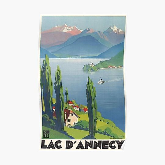 Discover lake annecy Premium Matte Vertical Poster