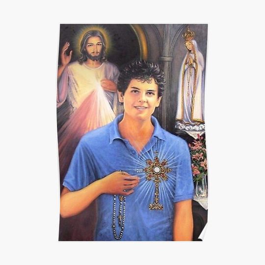 Discover Blessed Carlo Acutis, Beato Carlo, Blessed Carlo, Liturgical colores Premium Matte Vertical Poster