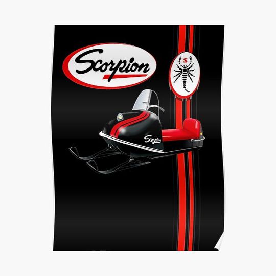 Discover Scorpion Vintage Snowmobiles Premium Matte Vertical Poster