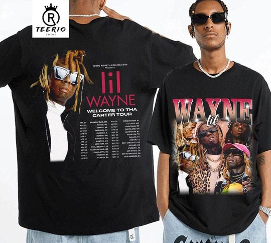 Discover Lil Wayne Rapper 2023 Tour Shirt, Trendy Lil Wayne Rapper Unisex T-shirt
