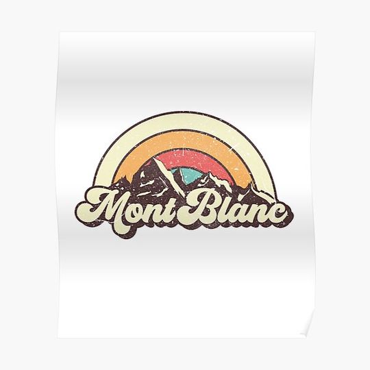 Discover Mont Blanc hiking trip Premium Matte Vertical Poster
