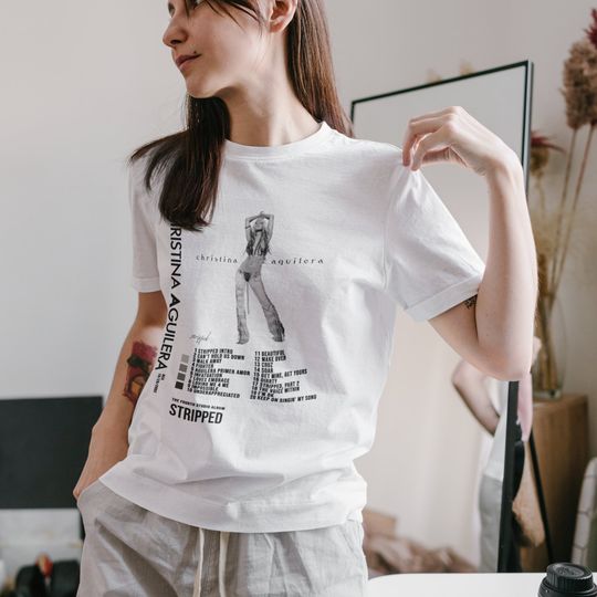 Discover Christina Aguilera Stripped Shirt
