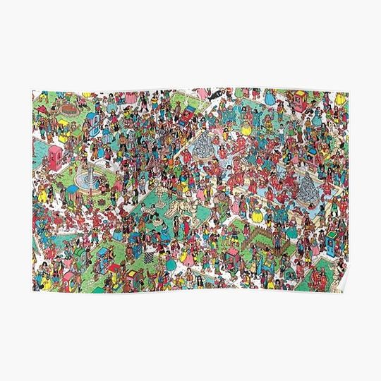 Discover Where's Wally - find Wally Book Premium Matte Vertical Poster