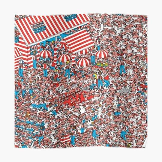 Discover Where's Wally - find Wally Book - Part XIII Premium Matte Vertical Poster