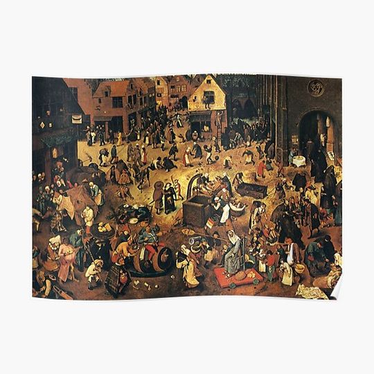 Discover The Fight by Hieronymus Bosch Premium Matte Vertical Poster