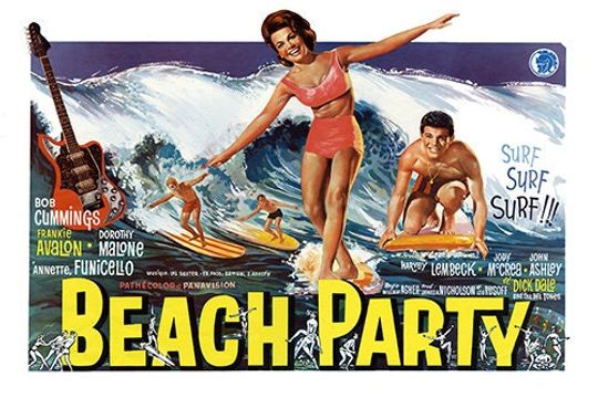 Discover Beach Party - Annette Funicello, Frankie Avalon, 1963  Fine Art Movie Poster