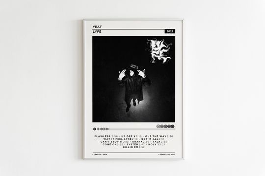 Discover Yeat - Lyfe Posters / Yeat Albums / Album Cover Poster