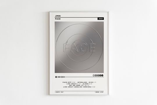 Discover Jimin Face Album Poster - Cover Art for Fans