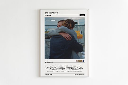 Discover Brockhampton Ginger Album Poster - Vibrant Album Cover Design