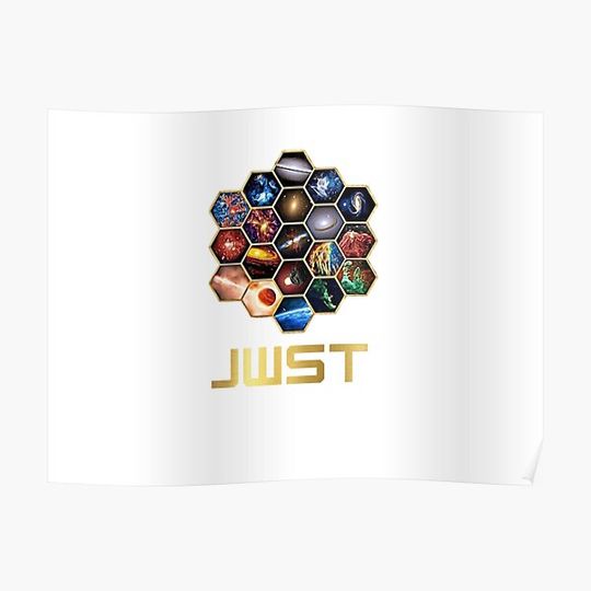 Discover James webb space telescope(gold) Premium Matte Vertical Poster