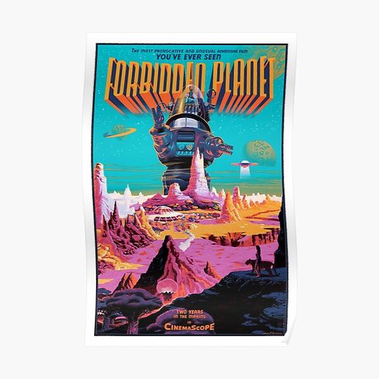 Discover Forbidden Planet (1956) Classic Movie Poster Premium Matte Vertical Poster