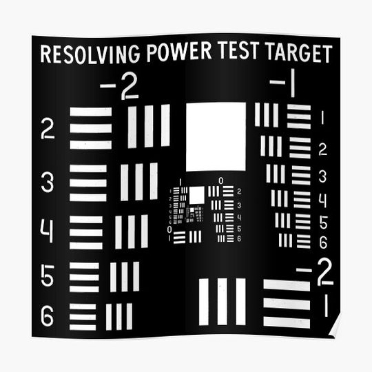 Discover USAF 1951 Resolving Power Test Target Premium Matte Vertical Poster