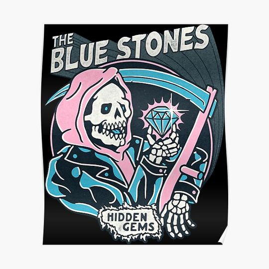 Discover The blue stones Premium Matte Vertical Poster