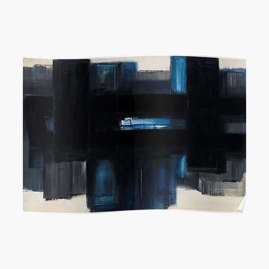 Discover Pierre Soulages Abstract Black Premium Matte Vertical Poster
