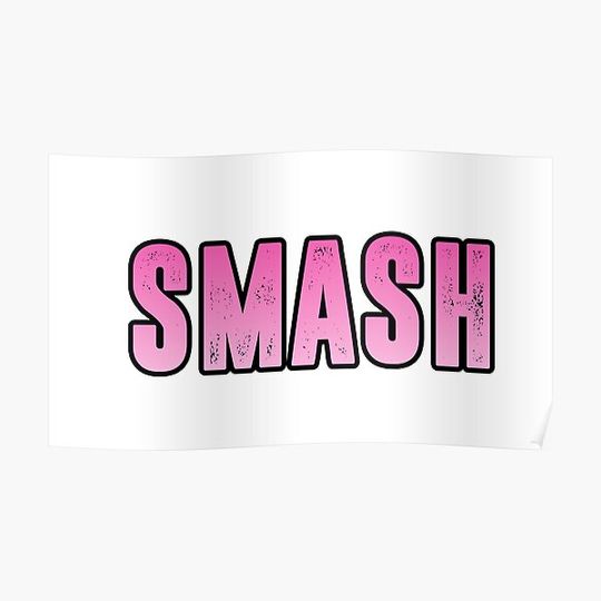 Discover Smash. pink word design Premium Matte Vertical Poster