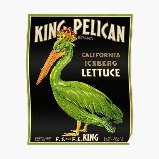 Discover King Pelican Brand Lettuce Premium Matte Vertical Poster