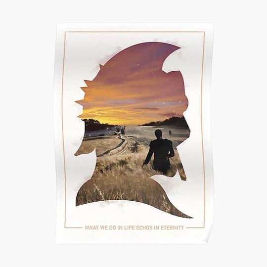 Discover Gladiator Wheat Scene - What We Do In Life Echos In Eternity Premium Matte Vertical Poster