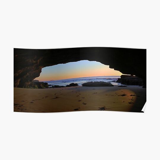 Discover Caves Beach Premium Matte Vertical Poster