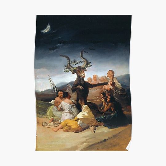 Discover Witches Sabbath by Francisco Goya (1798) Premium Matte Vertical Poster