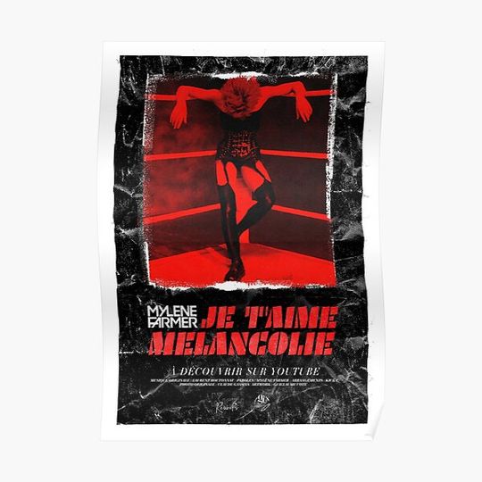 Discover Mylène Farmer - I love you melancholy Premium Matte Vertical Poster