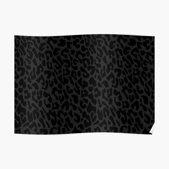 Discover black leopard print Premium Matte Vertical Poster