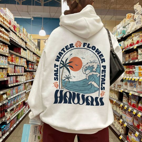 Discover Surf Hoodie, Coconut Girl Aesthetic, Hawaii Sweatshirt, Ocean Beach Hoodie