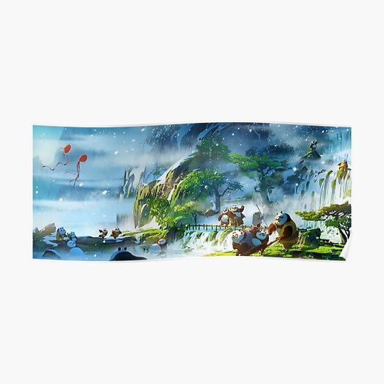 Discover Kung Fu Panda 3 - The Panda Village 2 Premium Matte Vertical Poster