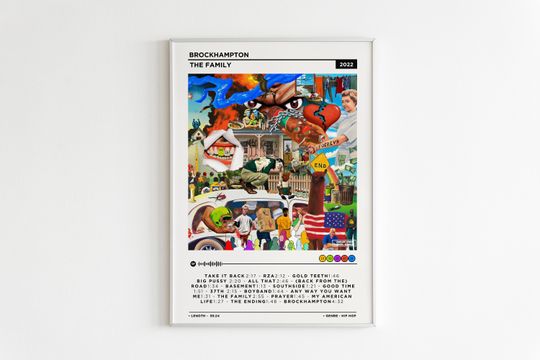 Discover Brockhampton - The Family Poster / Brockhampton Albums / Album Cover Poster