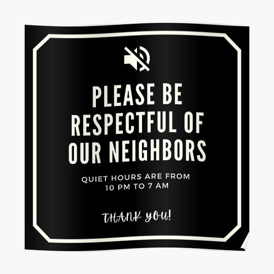 Discover Quiet Hours Sign - Black Premium Matte Vertical Poster