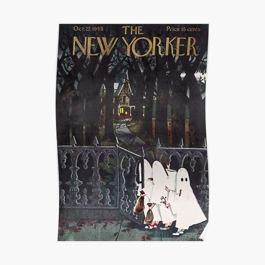 Discover Halloween Ghost The New Yorker Poster Premium Matte Vertical Poster