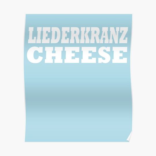 Discover Liederkranz Cheese Simple Food Halloween Costume Party Cute & Funny T shirt-Recovered Premium Matte Vertical Poster