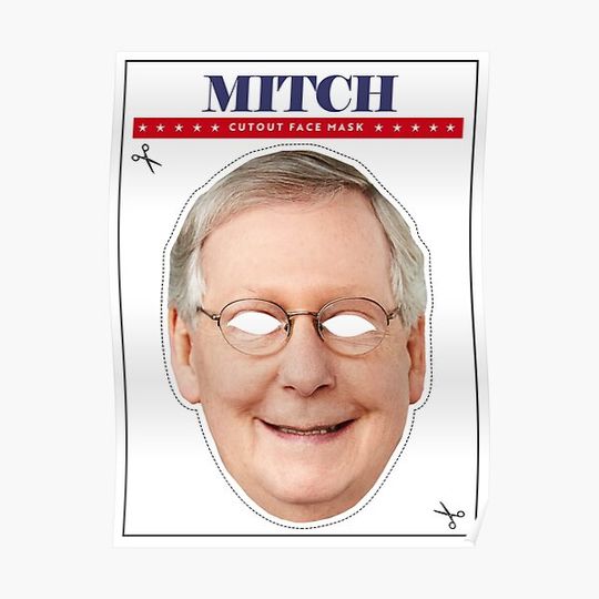 Discover MITCH MCCONNELL MASK Premium Matte Vertical Poster