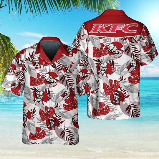 Discover KFC Food Shirt, Tropical Flower Aloha Hawaiian Shirts