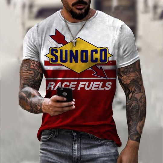 Discover Race Fuels Casual Vintage Motor Oil Motorcycles 3D T-shirt