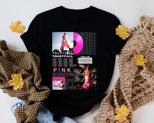 Discover Trustfall Tour P!NK Shirt, Pink Singer Merch Tshirt, Pink On Tour Graphic Shirt