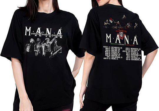 Discover MEXICO Lindo and Dear Tour 2023 Shirt, Mana T-Shirt Music Tour 2023 Shirt