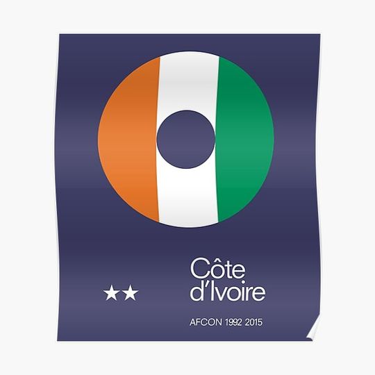 Discover Côte d'Ivoire Football Champions | African Cup Winners Premium Matte Vertical Poster