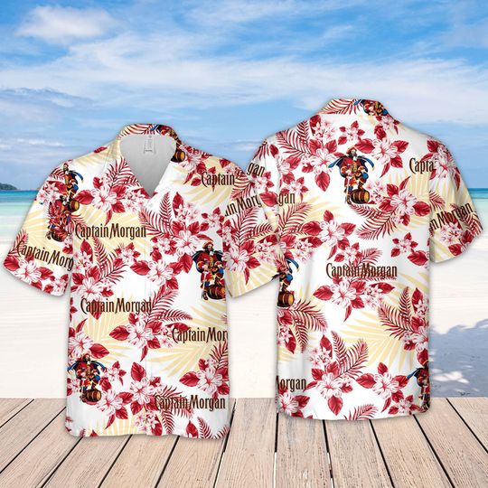 Discover Captain Morgan Hawaiian Flowers Pattern Shirt, Hawaiian beer lover Shirt,