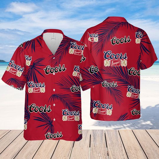 Discover CCOORS Banquet Hawaiian Palm Leaves Pattern Shirt, Beer Summer Party Hawaiian Shirt,