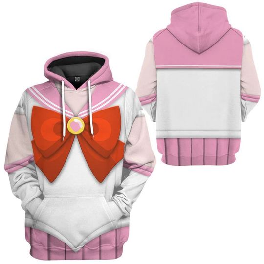Discover Chibi Pink Sailor Japanese 3D Hoodie, Gift For Anime Fan 3D